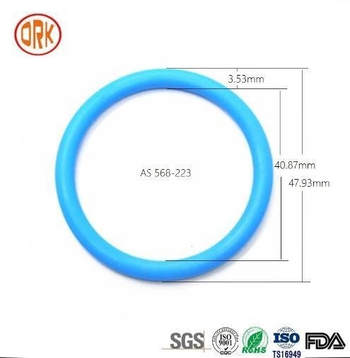 0.5mm - 1000mm 568 Vòng cao su niêm phong silicone màu xanh RoHS Vòng cao su phẳng