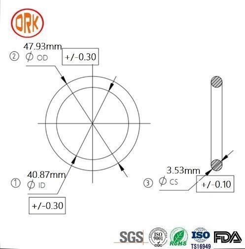 0.5mm - 1000mm 568 Vòng cao su niêm phong silicone màu xanh RoHS Vòng cao su phẳng