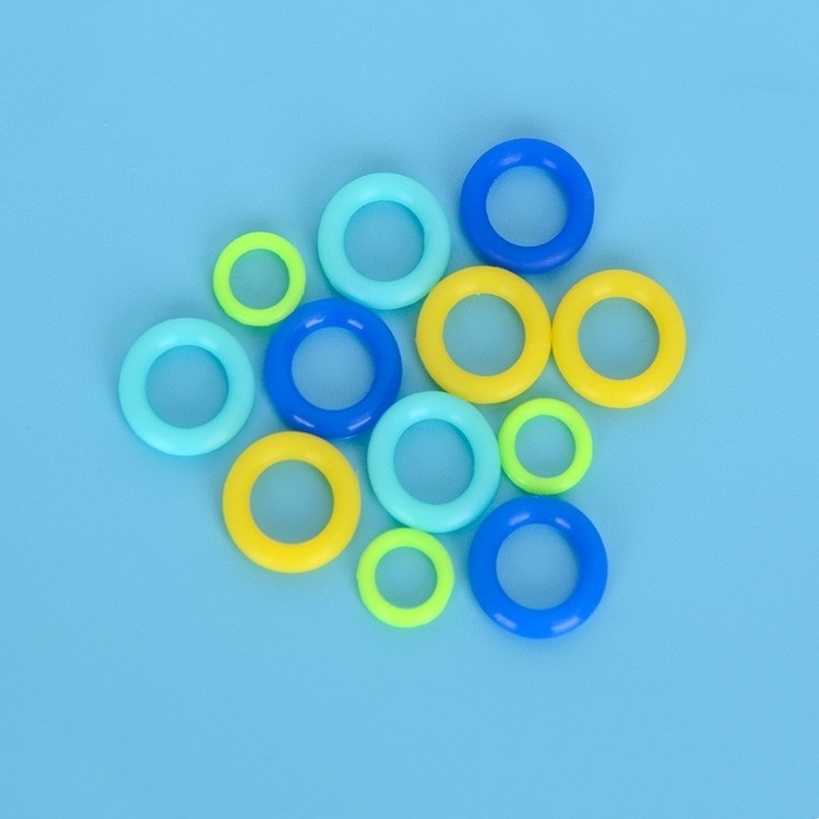 REACH chứng nhận O-ring silicone tùy chỉnh màu đỏ và đen với niêm phong chống nhiệt