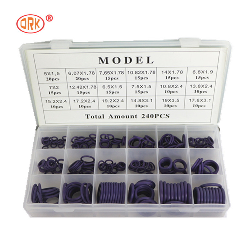 240pcs Xanh NBR xe ô tô điều hòa không khí O-ring bộ 16 kích cỡ cho các kích cỡ khác nhau con dấu